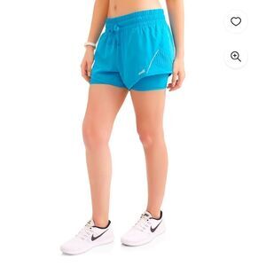 Avia DreamBone Women's Active 2Fer Stretch Woven Running Short With Mesh…